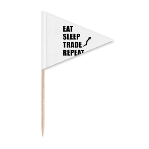 Eat Sleep Repeat Art Deco Fashion Zahnstocher Dreieck Cupcake Topper Flagge