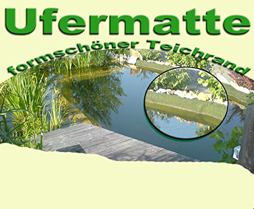 Teichbauzentrum Sankt Julian Ufermatte für Teiche, Rolle 1 x 6 Meter, Teichrand Bewuchsmatte witterungsbeständige