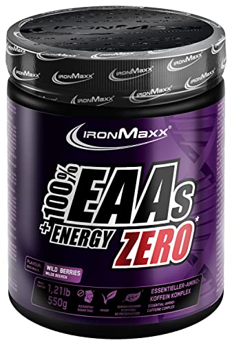 IronMaxx EAAs + Energy ZERO - Dose - Wild Berries, 550 g