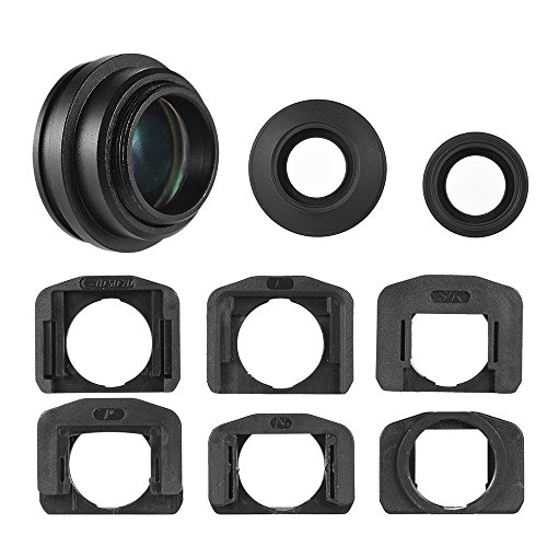 Andoer 1.51X Fixfokus Kamera Sucher Sucherokular Augenmuschel Sucherlupe mit 2 Augenklappen Kompatibel mit Canon Nikon Sony Pentax Olympus Fujifilm Samsung Sigma Minoltaz DSLR-Kamera