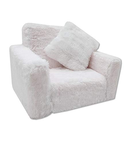 Odolplusz Kindersessel Mini-Sessel Kinderstuhl Relaxsessel Kuschelsessel (White)