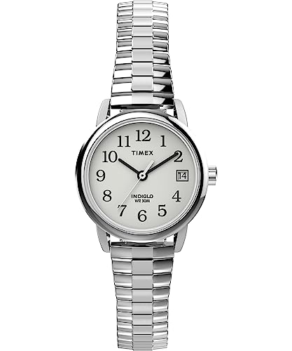 Timex Easy Reader TW2W46600 Armbanduhr, für Damen, 25 mm, erweiterbares Edelstahlband