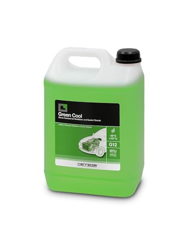 ERRECOM Green Cool, grüne Kühlerflüssigkeit -30°C, G12-Frostschutzmittel mit Oat-Inhibitorpaket auf organischer Basis, gebrauchsfertig, 5 Liter