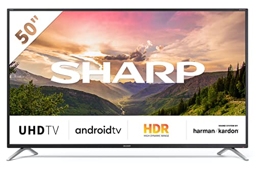 SHARP Android TV 50BL2EA, 126 cm (50 Zoll) Fernseher, 4K Ultra HD LED, Google Assistant, Amazon Video, Harman/Kardon Soundsystem, HDR10, HLG, Bluetooth