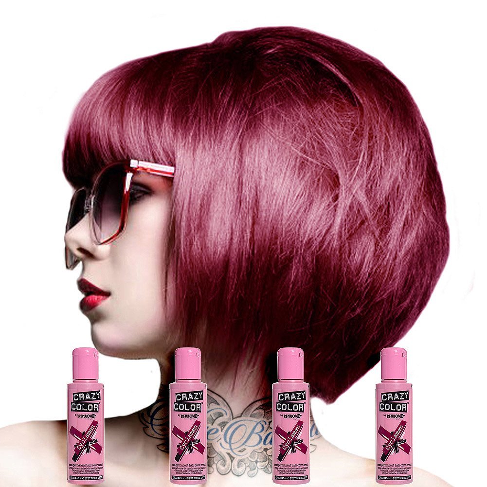 X4 Renbow Crazy Color Conditioning Hair Colour Cream 100ml - Cyclamen by Renbow