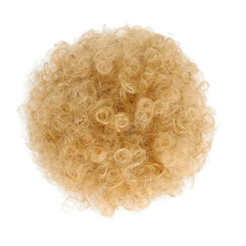 Synthetische Afro-Puffs mit Kordelzug-Haarteilen Pferdeschwanz-Haarknoten Hochsteckfrisur-Haarverlängerungen-Brötchen for Frauen, kurzes lockiges Brötchen (Color : Q9 27)