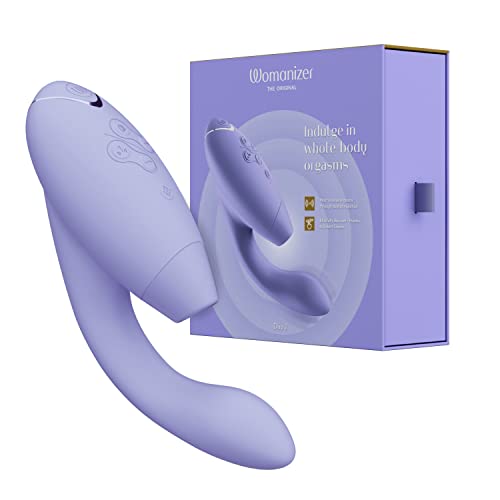 Womanizer Duo 2 Klitoris-Sauger für Frauen - Rabbit Vibrator Sextoy für Klitoris und G-Punkt Stimulation - Smart Silence - Druckwellenvibrator mit 14 Intensitätsstufen - Wasserdicht - Flieder