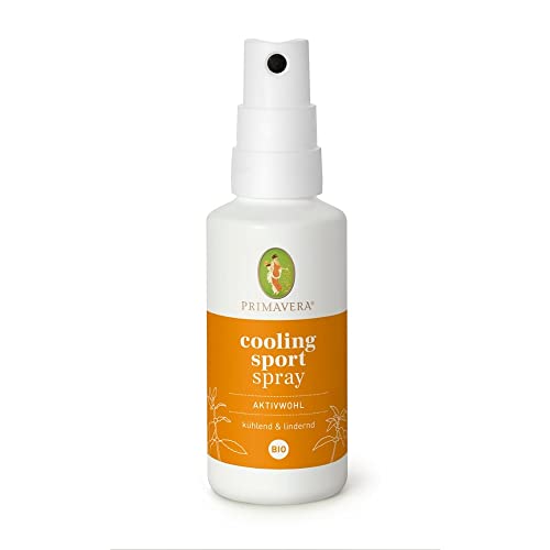 PRIMAVERA Aktivwohl Cooling Sport Spray bio 12 x 50 ml – kühlendes und beruhigendes Hautspray für die Sporttasche, unterwegs - verschafft gereizter Haut Linderung, Beruhigung – Aromatherapie – vegan