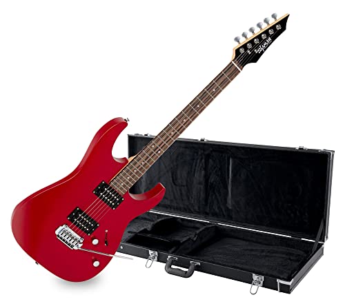 Shaman HX-100 RD E-Gitarre Satin Red Set inkl. Koffer