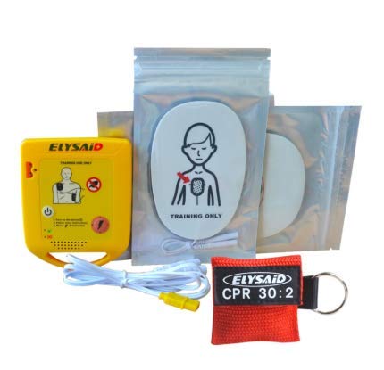 JTKENS Mini-AED-Trainingsgerät für Kardiopulmonäre Wiederbelebung, inkl. 1 x 30:2 CPR Gesichtshilfe, mit Ringschlüssel