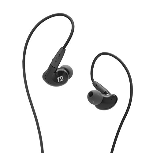 MEE audio - Pinnacle P2, Audiophile, In-Ear, geräuschisolierend, Kopfhörer mit austauschbarem Kabel, mit Mikrofon und Fernbedienung, Schwarz