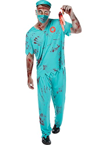 Funidelia | Zombie-Arzt Kostüm für Herren ▶ Untoter, Halloween, Horror - Kostüm für Erwachsene & Verkleidung für Partys, Karneval & Halloween - Größe XXL - Weiß