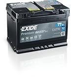 Exide lead acid, EA770 Premium Carbon Boost Autobatterie, Kompatibel mit PKW, 12V 77Ah 760A, Schwarz, 278 x 175 x 190 mm