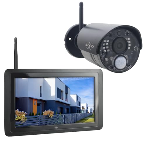 ELRO CZ40RIPS Kabelloses Full-HD-Überwachungskamera-Set – 1080p FullHD Überwachungskamera mit 7" Bildschirm und App
