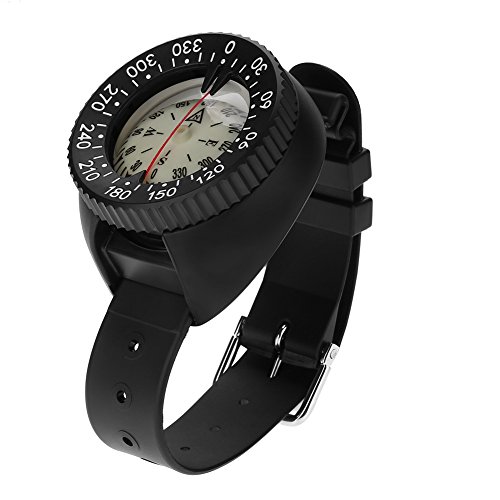 Dwawoo Wrist Compass, Mini Survival Watchband Underwater Wrist Mount Compass zum Tauchen Schnorchel Kajak Kanu Wandern Reisen Camping