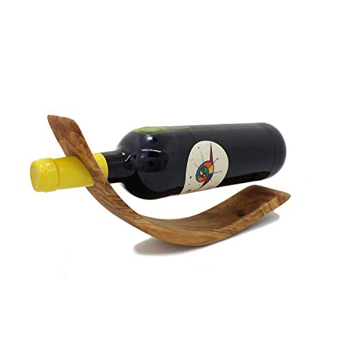 mitienda mit Liebe gemacht Weinflaschenhalter Sichelmond - Weinflaschenständer aus Holz, Halterung für Weinflaschen