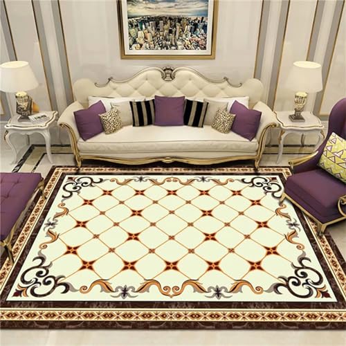 AU-OZNER Carpet Bedroom Gelber Teppich, Rutschfester, einfacher Rutschfester Kinderteppichteppich klein flauschig,Gelb,80x200cm