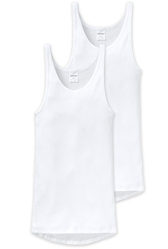Schiesser Herren Unterhemd 2 er Pack 005051-100, Gr. 7 (XL), Weiß (100-weiss)