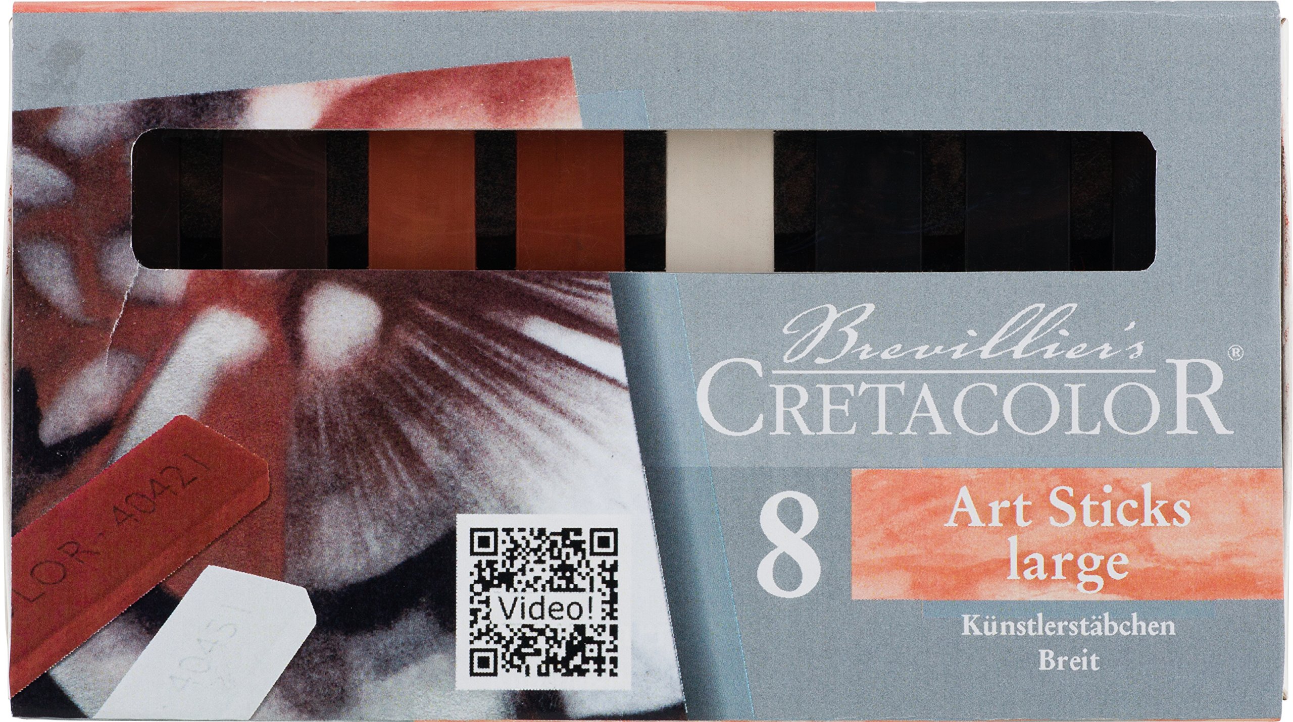 Cretacolor Künstlerstäbchen breit sort, 8er Packung