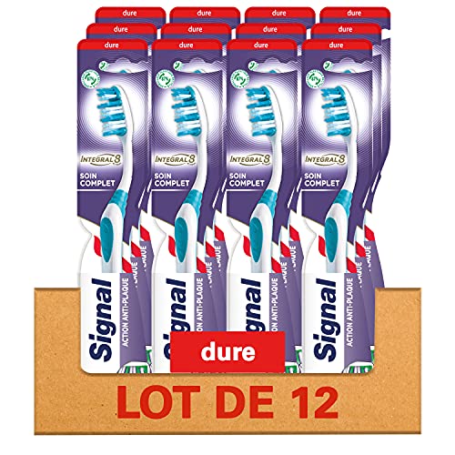 SIGNAL Zahnbürste Dure, 12 Stück, Integral 8 Soin Complet, für perfekte Mundhygiene, recycelbar (12 Stück)