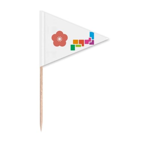 Cherry Blossom Tokyo City Achievement Culture Zahnstocher Dreieck Cupcake Topper Flagge