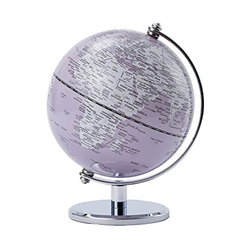 EMFORM Gagarin Globus Mini-Globus mittige Achse Metallfuß versch. Farben Pastell Pink