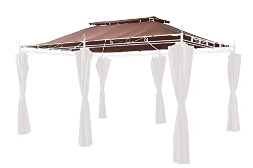 GRASEKAMP Qualität seit 1972 Ersatzdach zu Garten-Pavillon Inca 3x4 Mocca Party-Zelt Terrassen-Dach