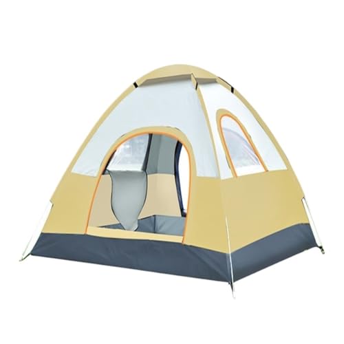 Zelt Outdoor-Zelt, Schnell Zu Öffnendes One-Touch-Strand-Campingzelt, Familien-Sonnenschutz Und Winddichtes Tragbares Zelt Zelte (Color : Yellow, Size : D)