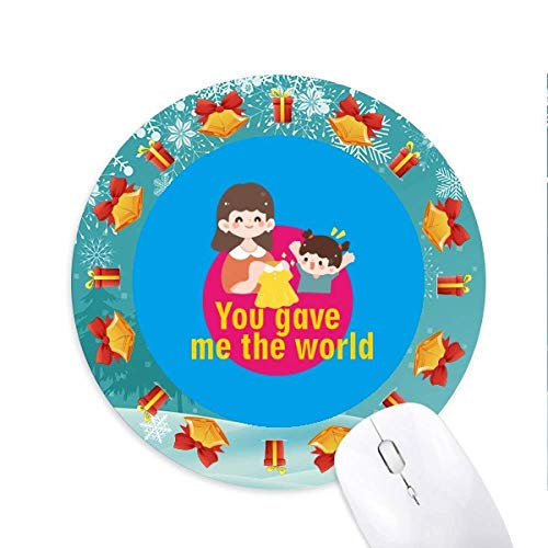 Mutter liebt die Welt des Lebens Mousepad Round Rubber Maus Pad Weihnachtsgeschenk