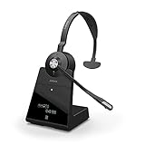 Jabra Engage 75 On-Ear Dect Mono Headset - Skype for Business zertifizierter drahtloser Kopfhörer mit Noise-Cancelling für Tischtelefone und Softphones - schwarz - EU-Version