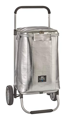 Be Cool Einkaufstrolley Kühltrolley Kühl-Trolley in Silber 30 x 25 x 48 cmH 36 Liter Volumen. Leichter Einkaufswagen