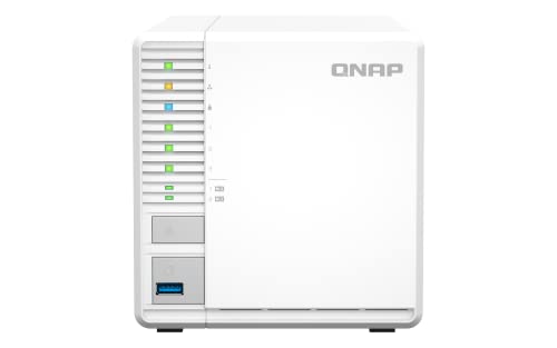 QNAP TS-364-8G-US 3-Bay Hochleistungs-Desktop-NAS mit 2,5 GbE und M.2 SSD Caching für virtuelle Maschinen und Qtier