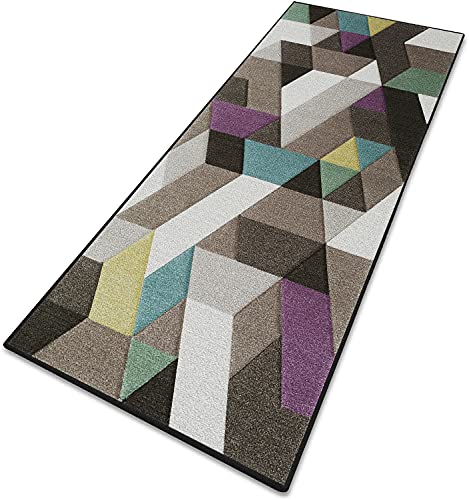 Korridor Teppich Küchenteppich läufer Geometrische Muster Kurzflor 6mmBenutzerdefinierte Länge für Wohnzimmer Flur Büro Schlafzimmer Küche - 60x200cm