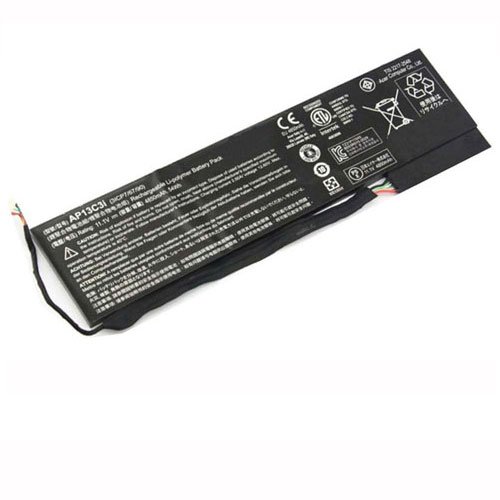 amsahr AP13C3I-02 Ersatz Batterie für Acer AP13C3I, 3ICP7/67/90 (4850mah, 11.1V, 6 Cell) schwarz