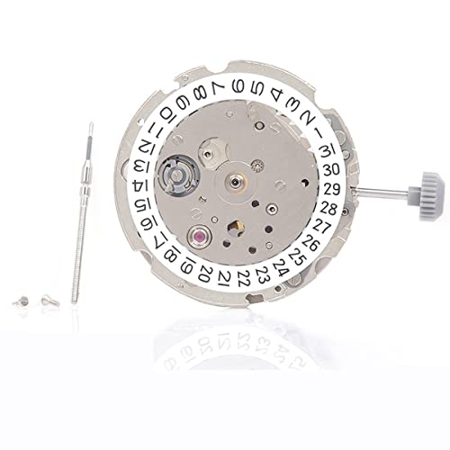 Jzoowar 1Set Uhrwerk mit 8200 Uhrwerk 8200 Einzelkalender Hochpräzise Automatik Mechanisch Silber