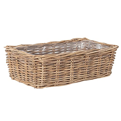 Pflanzkorb Verona-Rechteckig ca. L48cm Rattan Blumenkasten Blumenkorb Übertopf