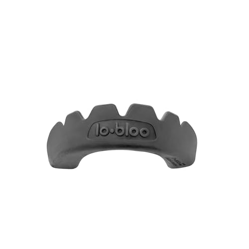 lobloo PRO-FIT Patent Pending, Professional Dual-Density impressionless Mouthguard for High Contact Sports as MMA, Hockey, Football, Rugby. Medium 10-13yrs, Black