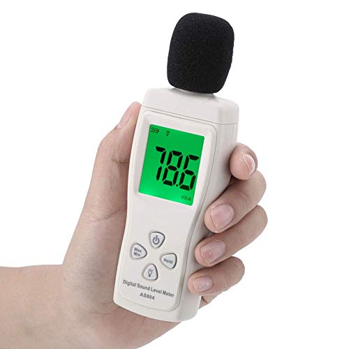 Heayzoki Dezibel-Messgerät, Bereich 30-130 dB Digitaler Schallpegelmesser, hochgenaues Geräuschvolumenmessgerät mit Hintergrundbeleuchtung MAX/MIN