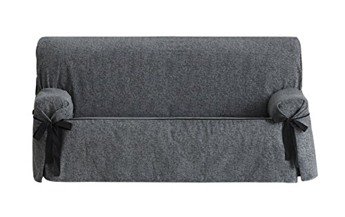 Eysa Dream nicht elastisch mit krawatten sofa überwurf 3 sitzer, Chenille, Grau (06-grau),70 x 110 x 230 cm, 1 Einheit