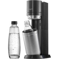 SodaStream Wassersprudler DUO Umsteiger ohne CO2-Zylinder, 1x 1L Glasflasche und 1x 1L spülmaschinenfeste Kunststoff-Flasche, Höhe: 44cm, Farbe: Titan