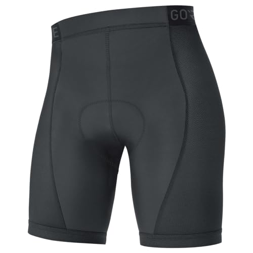 GORE WEAR C3 kurze Damen Fahrrad-Unterziehhose mit Sitzpolster, 40, Schwarz