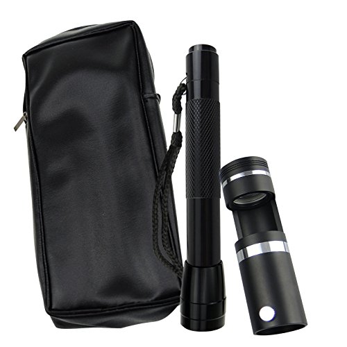 Professionelle 18mm 10x Handheld Darkfield Lupe LED Polariskop mit Taschenlampe, Dark Field Hastings Lupe Lupe