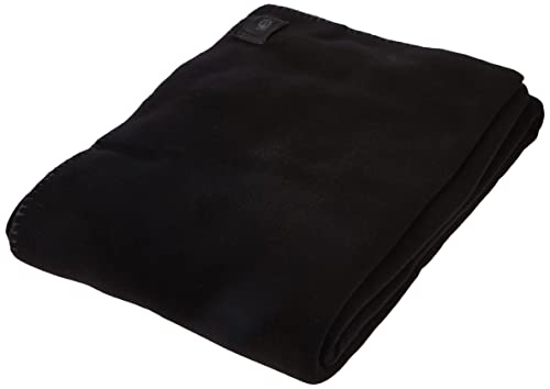 Soft-Fleece-Decke - Polarfleece-Decke mit Häkelstich - flauschige Kuscheldecke - 110x150 cm - 980 black - von 'zoeppritz since 1828'