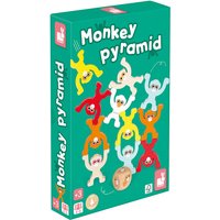 Janod J02633 Monkey Pyramid-Gesellschaftsspiel für Kinder aus Holz-Geschicklichkeitsspiel Farbe auf Wasserbasis-FSC-Zertifiziert-Ab 3 Jahren