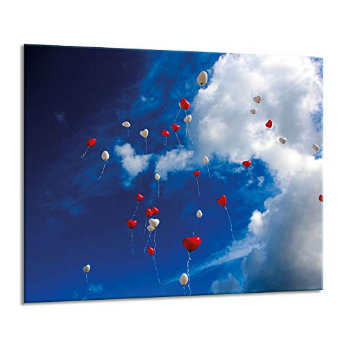 Herdabdeckplatten Ceranfeldabdeckung Spritzschutz Glas 60x52 Luftballons