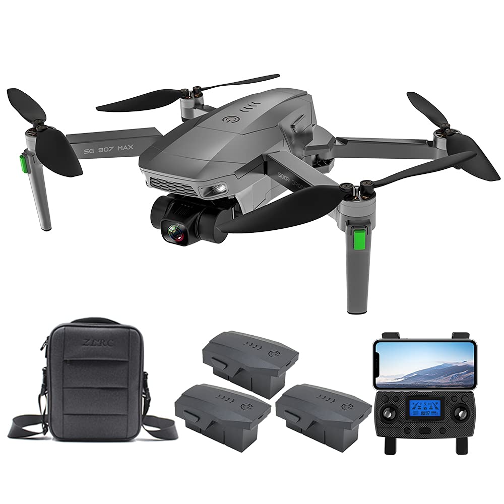 3~5-Tage-Lieferung, ZLL SG907 MAX GPS Drohne mit Kamera 4K HD, 3-Achsen Gimbal, 5G WiFi FPV, 25 Minuten Flugzeit, Brushless Motor Intelligentes Folgen Professioneller RC Quadcopter, 3 Batterien
