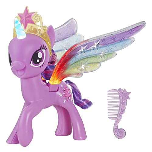 My Little Pony Regenbogen-Flügel Twilight Sparkle – Pony-Figur mit Lichtern und beweglichen Flügeln (E2928AS00)