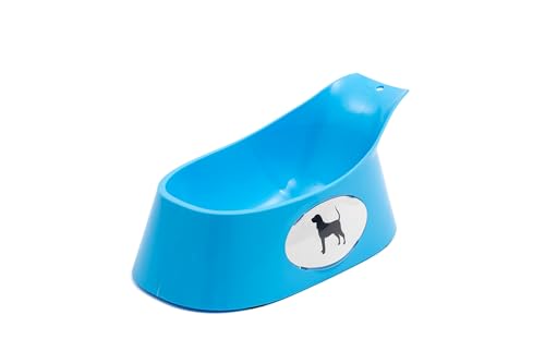 Lixit Ergonomische Näpfe für Hunde mit langen Ohren (Blau, Medium)