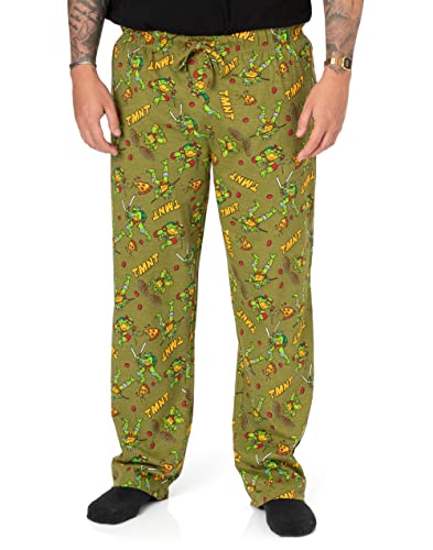 Teenage Mutant Ninja Turtles Mens Lounge Hosen TMNT Green PJs Hosen