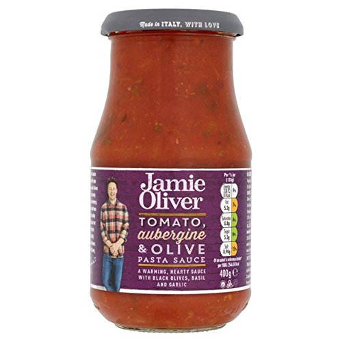 Jamie Oliver Tomaten, Aubergine und Olive Sugo für Nudeln, 400 g, 6 Stück